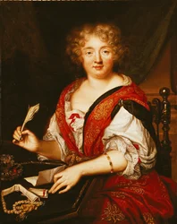 Porträt von Madame de Sevigne beim Schreiben